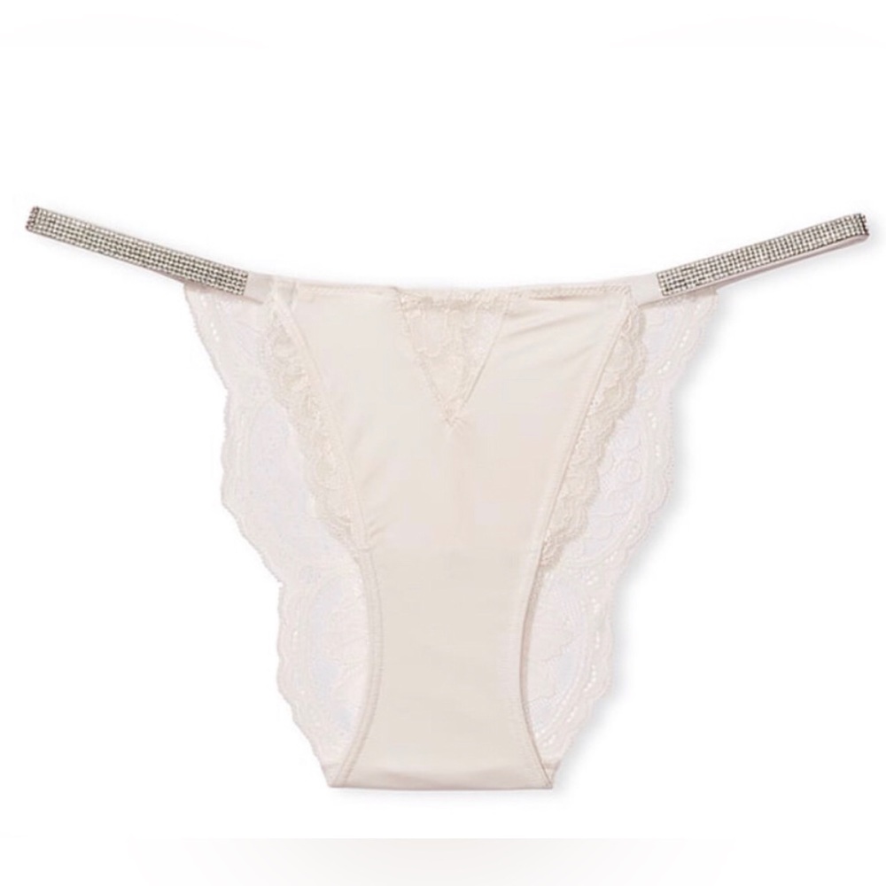 Very Sexy shine strap panties panty Victoria's Secret embellished rhinestone
